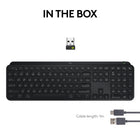 Logitech MX Keys S Wireless Keyboard - Black-Weight: 1.78 lb