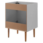 Modway Harvest 24" Bathroom Vanity Cabinet - Grey/Walnut-Easy Open Design