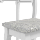 HOMCOM Vanity Desk with Stool - 31.5" L x 15.7" W x 55.1" H - White-Drawers with handle for easy pulling out 
