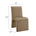 Modway Emory Upholstered Performance Velvet Dining Side Chair - Taupe-Armless Design