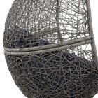 Modway Encase Outdoor Patio Rattan Swing Chair - Grey Navy-8