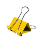 JAM Paper Colourful Binder Clips - Medium - 1 1/4" - Yellow - 15 Pack-Size: Medium 1.25 inch (32mm) | Easily spring back into shape when removed