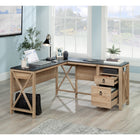 Sauder Newberry Lane L-Desk - Khaki Pine-Khaki Pine