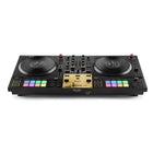 Hercules DJControl Inpulse T7 Premium 2-Deck Motorized DJ Controller-Easy to transport and set up at just 11 lbs / 5 kg, with built-in handles and retractable feet