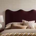 Modway Athena Stain-Resistant Performance Velvet Full Size Headboard - Mulberry-Wood Blend Frame