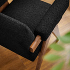 Modway Lyra Boucle Fabric Armchair - Black-Boucle Fabric Upholstery