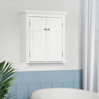 kleankin Bathroom Wall Cabinet with Adjustable Shelves - White-Wall-mounted design is space-saving