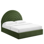 Modway Solana Arched Performance Velvet Full Platform Bed - Moss Green-Assembly Required