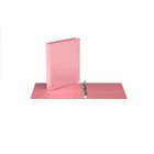 Davis Group - 1" 3-Ring Economy View Binder - Round Ring - Blush-Clear interior pockets on front & back covers to secure loose documents and allow for easy identification of content