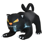 HOMCOM 6' Lit Inflatable Crouching Black Cat Halloween Yard Decoration-6 ft long inflatable giant creeping black cat with a menacing look 