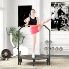 Soozier 45" Rebounder Trampoline for Adult with Adjustable Handle - Orange-Can fold twice, saving space when storing 