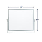 Quartet Double Sided Magnetic Dry Erase and Cork Board - 12” x 10” -ACCESSORIES INCLUDED: This 12" x 10" Aluminum frame board comes with 1 black Quartet Rewritables dry erase marker with magnetic cap and built in eraser, 1 magnet and 3 push pins