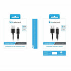 Blu Element Braided Charge/Sync USB-C 6ft Black (B6TCBK)-USB 2.0 for fast synchronization