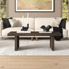Hudson&Canal Soren 48"W Rectangular Coffee Table - Alder Brown-Clean with a soft, dry cloth and no harsh chemicals or abrasive cleaning materials