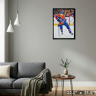 Connor Mcdavid Oilers Action - Framed Canvas - 22" x 31"-Ready to hang - arrives fully assembled