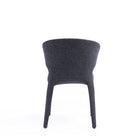 Manhattan Comfort Conrad 20.47" Mid-Century Modern Woven Tweed Upholstered Dining Chair - Black - Set of 2-21.26" L x 23" W x 30.71" H