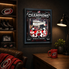 Frameworth Carolina Hurricanes 2026 Stanley Cup Champions Nikolaj Ehlers PhotoGlass Facsimile Signature Edition - 18" W x 22" H-Finished size 18x22 inches: Vertical framed display sized for living rooms, offices, fan caves, and sports rooms