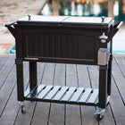 Permasteel 80 Quart Furniture Style Patio Cooler - Black -Insulated Basin keeps Drinks Cold up to 36 hours