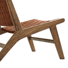 Modway Saoirse Leather Wood Accent Lounge Chair - Walnut Brown-8