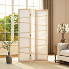 HOMCOM 3 Panel Freestanding Room Divider - Natural Wood-Overall Dimensions: 47.2" L x 0.7" D x 66.9"H (120 x 1.8 x 170 cm)
