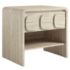 Modway Toscana 1-Drawer Nightstand - Travertine-Versatile End Table With Storage