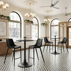 Zuo Bite Bar Table - Black-Dimensions: 23.8" L x 23.8" W x 41.7" H