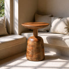 Zuo Kelk Side Table - Walnut-Dimensions: 15.7" L x 15.7" W x 21.7" H