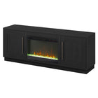 Hudson&Canal Tillman TV Stand with 26" Crystal Fireplace for TV's up to 75" - Black Grain-Fireplace insert features 4777 BTUs (heat coverage for 400 sq. feet) and an automatic temperature cut-off for safety