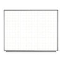 Luxor Wall-Mounted Magnetic Ghost Whiteboard - 48" x 36"-48" x 36" magnetic grid whiteboard with 2" x 2" ghost grid pattern
