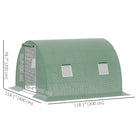 Outsunny Walk-In Tunnel Greenhouse - 10' x 10' x 7' - Galvanized steel frame ensures strength and stability
 