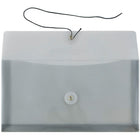 JAM Paper #10 Plastic Envelopes with Button and String Tie Closure, 5.25 x 10, Smoke Grey Poly, 24 Pack (921B1smg)-Size: 5-1/4" x 10"