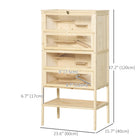 PawHut 47.25"H Fir Wood Hamster Cage-Hinged top and front door can be opened for easy cleaning and access