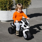 Aosom 6V Kids Motorcycle with Headlights - Black-Operated via foot pedal and steering handles 