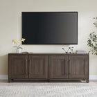 Hudson&Canal Chabot TV Stand for TV's up to 75" - Alder Brown-Features easy assembly