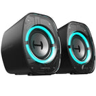 Hecate G1000II BT 5.4 Gaming Speaker with 2.5" Driver & Enhanced Bass USB-C AUX 9 Dynamic RGB Lighting Modes - Black-9 dazzling RGB light modes let you define your vibe from cute and minimalist to cyberpunk gaming