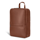 Champs Onyx Leather Classic Backpack - Brown-Front zippered pocket