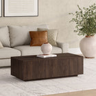 Hudson&Canal Paxton 48"W Rectangular Coffee Table - Alder Brown-Features easy assembly