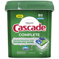 Cascade ActionPacs Complete Dishwasher Detergent - Fresh Scent - 80 Pack-Tablets