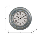 Monarch Specialties Clocks 30" Round Oversized Wall Clock - Antique Blue -Modern quartz movement with a non-ticking mechanism for quiet and accurate timekeeping and a durable plastic frame surrounding a clear glass surface