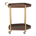 Zuo Stela Bar Cart - Walnut-Distance between shelves: 21.3"