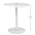 HOMCOM Round Dining Table with Non-slip Pad for Living Room - White-Its Φ19.75" (Φ50cm) base is large, round, and made of powder-coated steel for greater strength