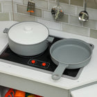 Qaba Corner Kids Kitchen Playset with Lights & Sounds - Grey-Safety-compliant MDF material provides the playset is child-friendly 