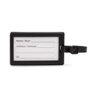 Bugatti 2 Pieces Luggage Tag - Rubber - Black-Adjustable strap with a secure buckle closure.