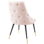 Modway Adorn Tufted Performance Velvet Dining Side Chair - Pink-Comes Fully Assembled