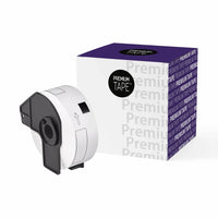 Premium Tape Address Labels - Compatible with Brother DK1201 - Black on White - 1-1/7" x 3-1/2" - 400 Labels-Color: Black / White