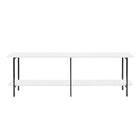 Manhattan Comfort Celine 70.87" Modern Console Table - White-Modern Contemporary Low Console Perfect For Living Room and Home Office Usage