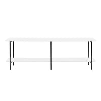 Manhattan Comfort Celine 70.87" Modern Console Table - White-Modern Contemporary Low Console Perfect For Living Room and Home Office Usage