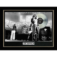 Led Zeppelin Live with Platinum LP - Framed Print - 28" x 38"-Premium music memorabilia