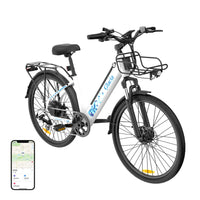 Gyrocopters Glacia Electric Bike for Adults & Teens - Speed 45 kmph - PAS 93 km - White-Faster, Effortless Commutes (Up to 45km/h Max Unlocked Speed)