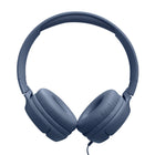 JBL Tune 520C USB-C Hi-Res Wired On-Ear Headphones - Blue-3-button remote with microphone